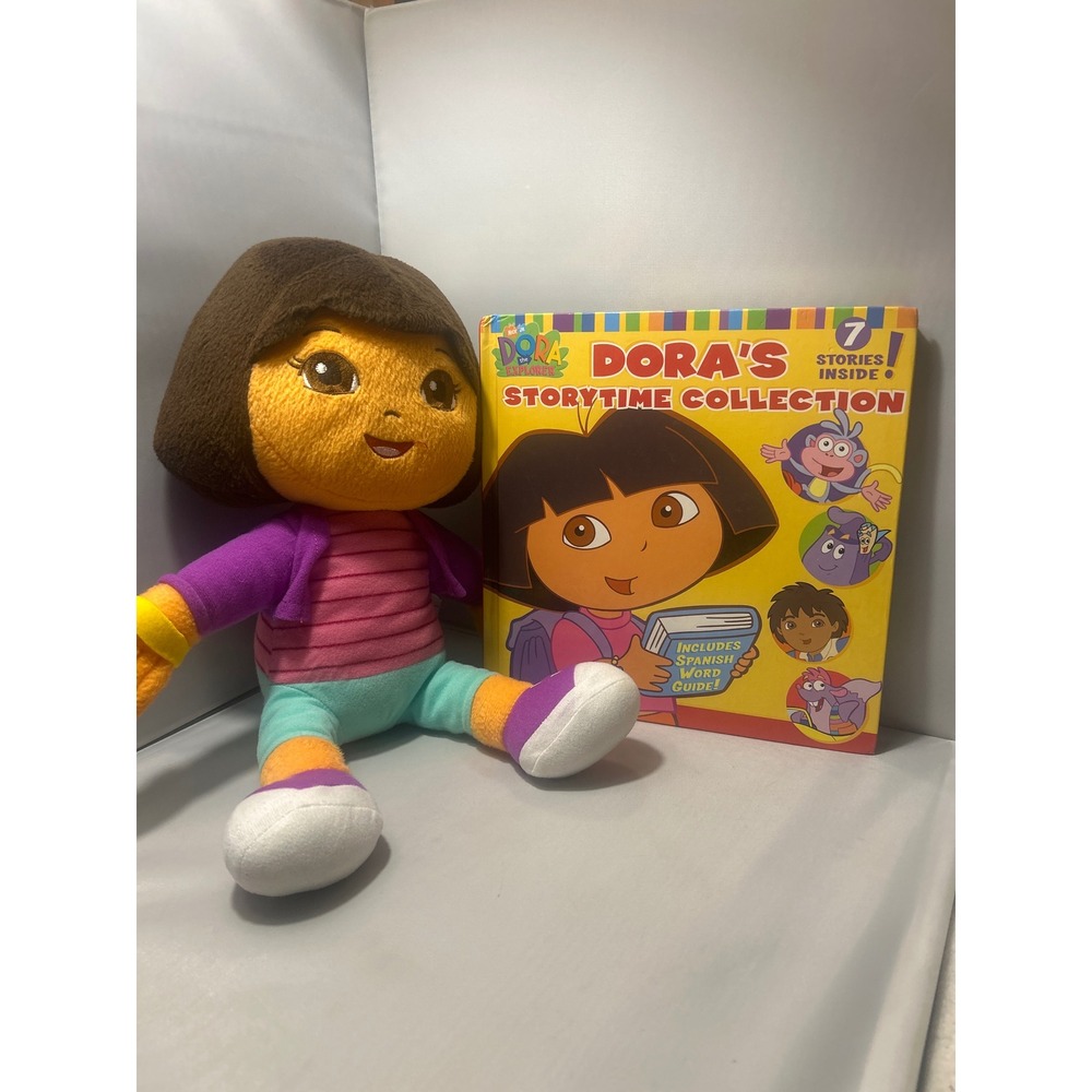 Nickelodeon Dora the Explorer Plush Doll 2011 -7-Story Hardcover Book Collection